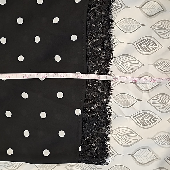 White House Black Market Polka Dot wrap dress with inner slip. Tie closure. - Picture 13 of 13